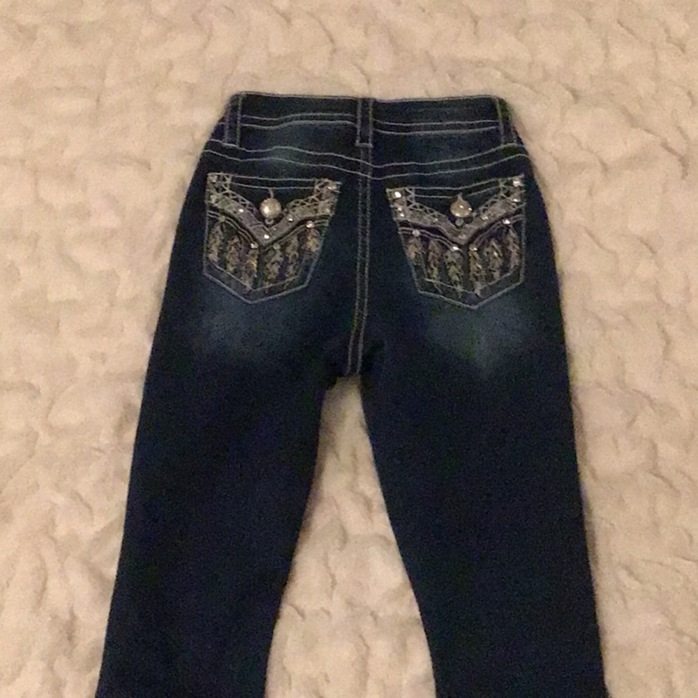Y2k my bling bootcut flare jeans (size:25)